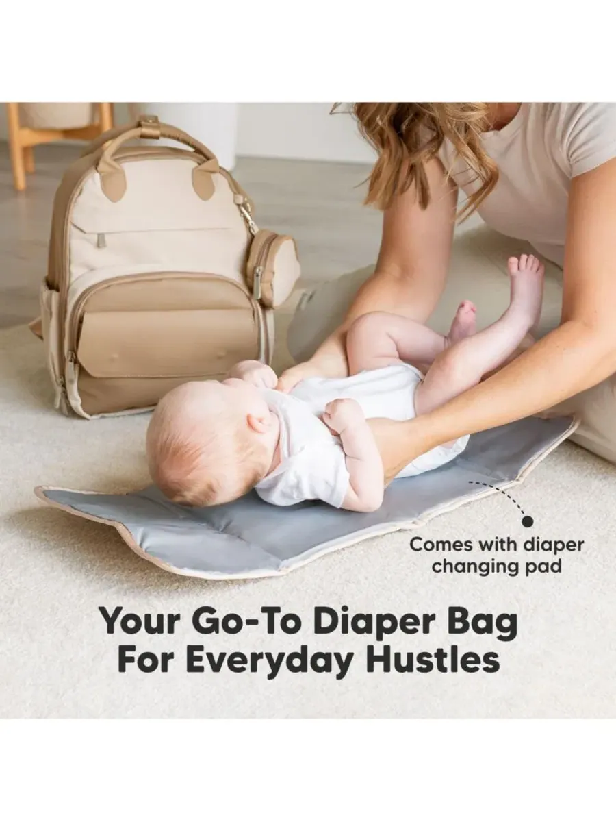 Рюкзак-сумка для подгузников Play Diaper Bag Backpack с портативным пеленальным ковриком, сумка для — изображение 9 из 9