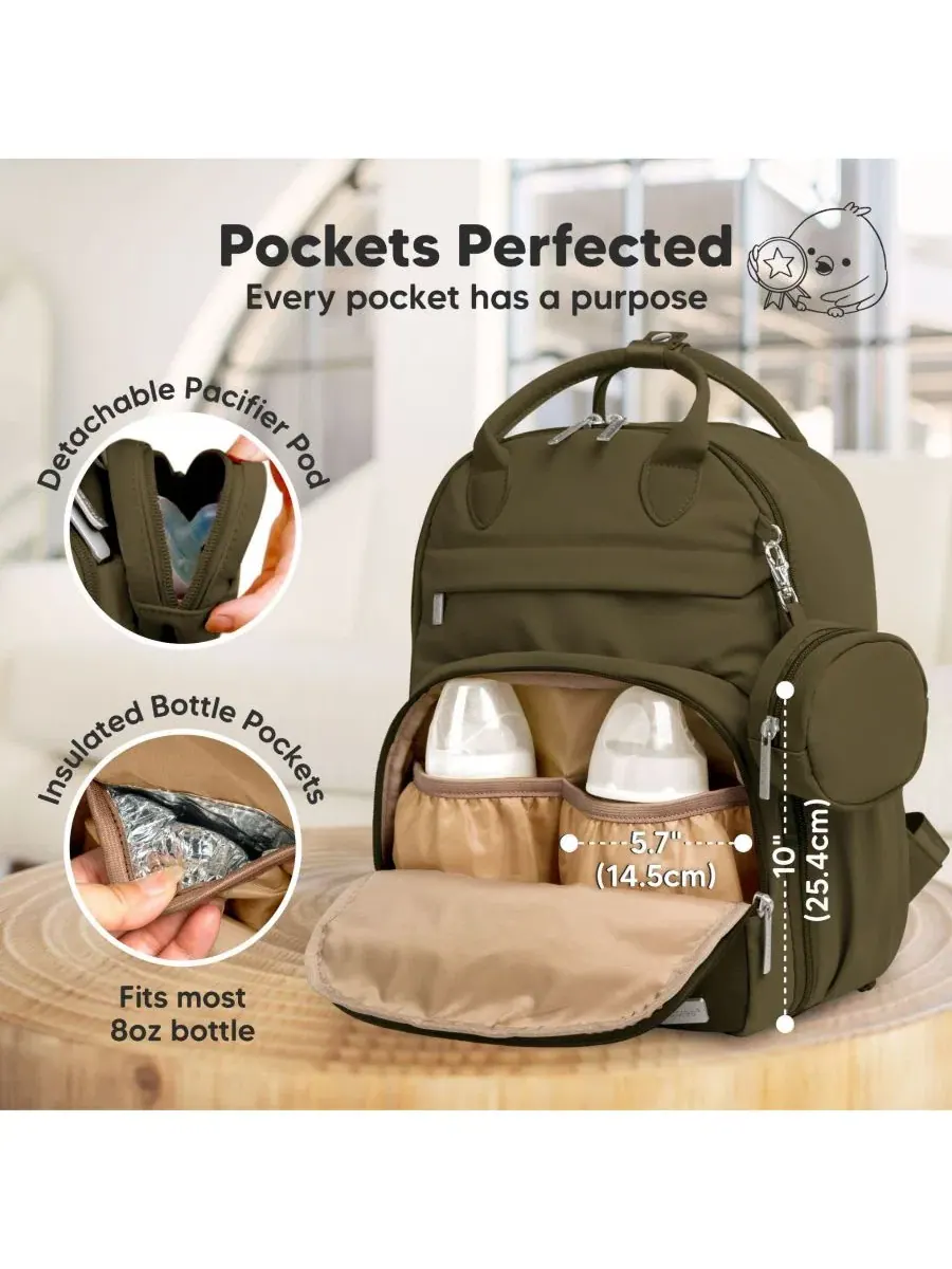 Рюкзак-сумка для подгузников Play Diaper Bag Backpack с портативным пеленальным ковриком, сумка для — изображение 4 из 9