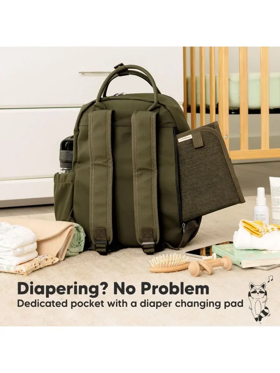 Рюкзак-сумка для подгузников Play Diaper Bag Backpack с портативным пеленальным ковриком, сумка для — изображение 5 из 9