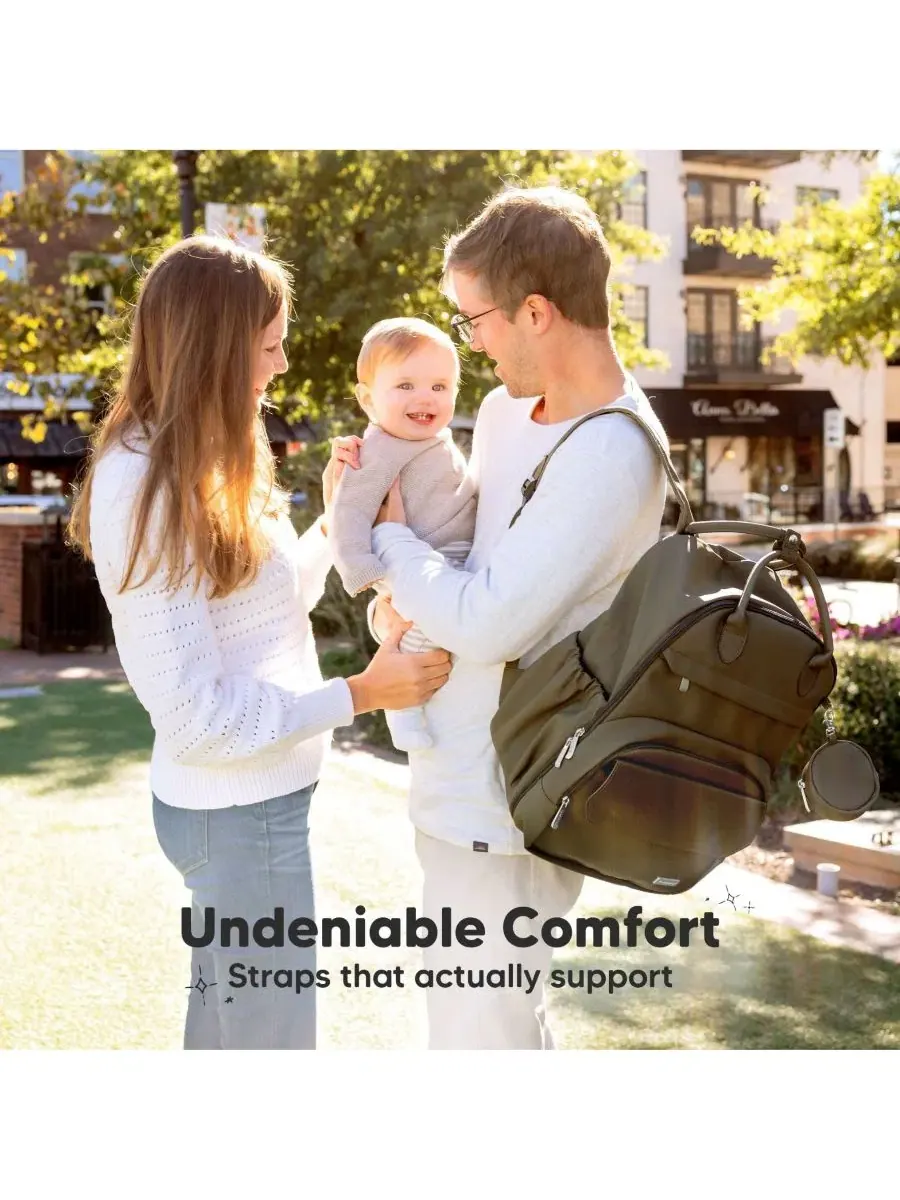 Рюкзак-сумка для подгузников Play Diaper Bag Backpack с портативным пеленальным ковриком, сумка для — изображение 8 из 9