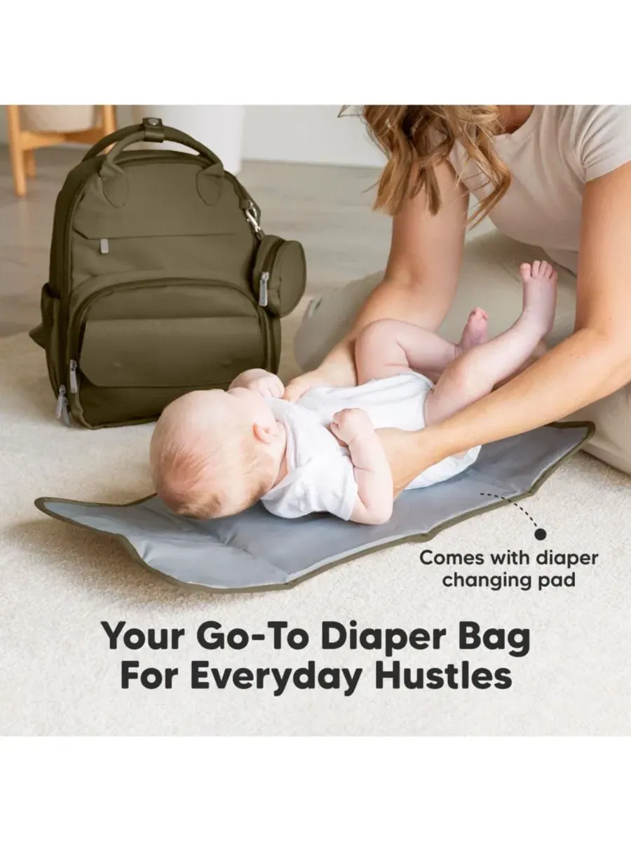 Рюкзак-сумка для подгузников Play Diaper Bag Backpack с портативным пеленальным ковриком, сумка для — изображение 9 из 9
