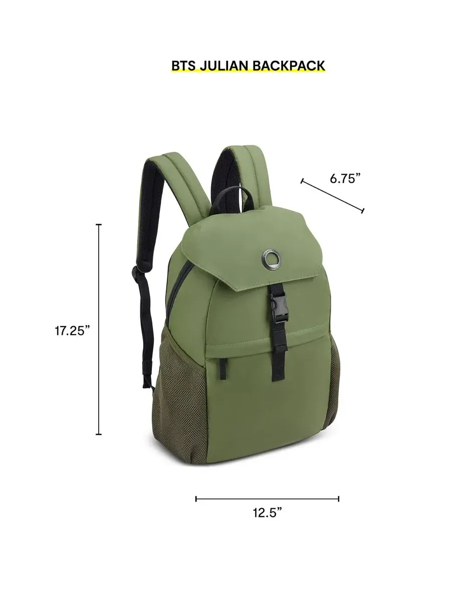 Рюкзак с отделением для ноутбука до 15.6" Bedford Delsey Paris — изображение 4 из 10, оливковый зеленый