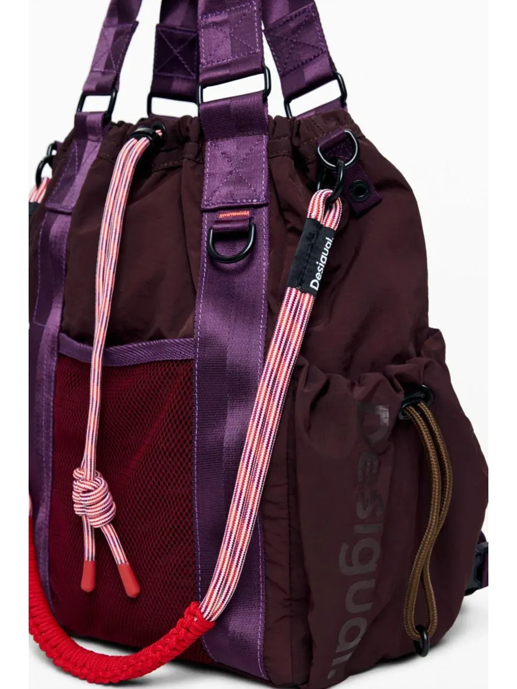 Рюкзак женский Desigual Voyager нейлон — изображение 6 из 6, бордовый