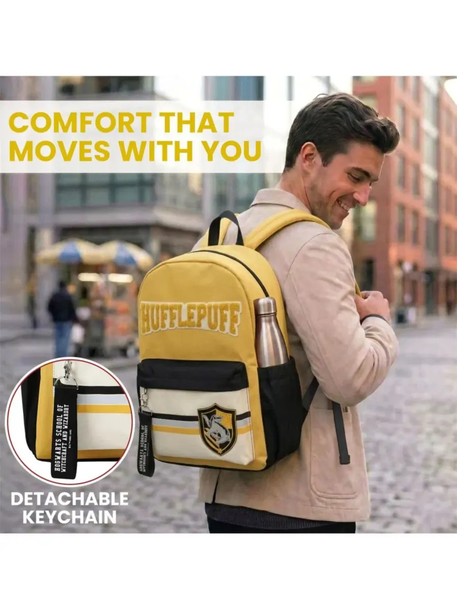 Рюкзак с принтом Hufflepuff Crest 16.5 дюймов Harry Potter — изображение 4 из 8, желтый черный