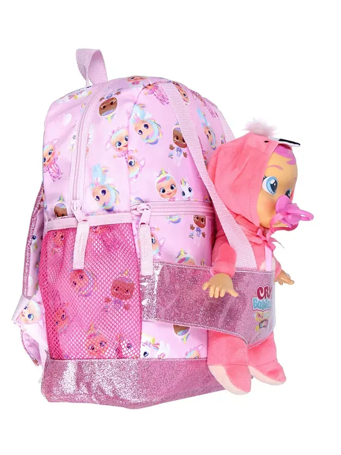 Рюкзак Magic Tears Characters Baby Doll Carrier с двумя отделениями Cry Babies — изображение 3 из 3, розовый