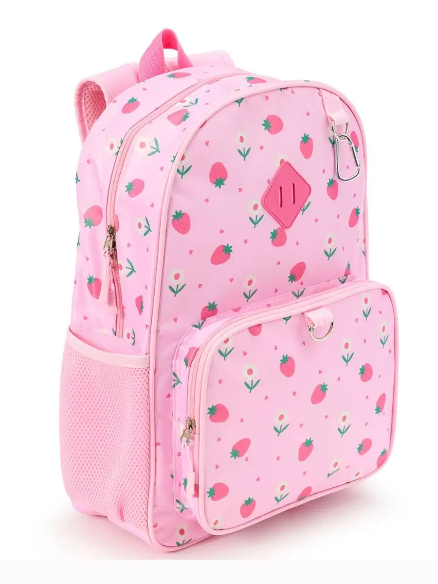 Детский рюкзак с ланч-боксом и пеналом, с бутылкой и карабином, 5 предметов Rainbow Sugar — изображение 11 из 12
