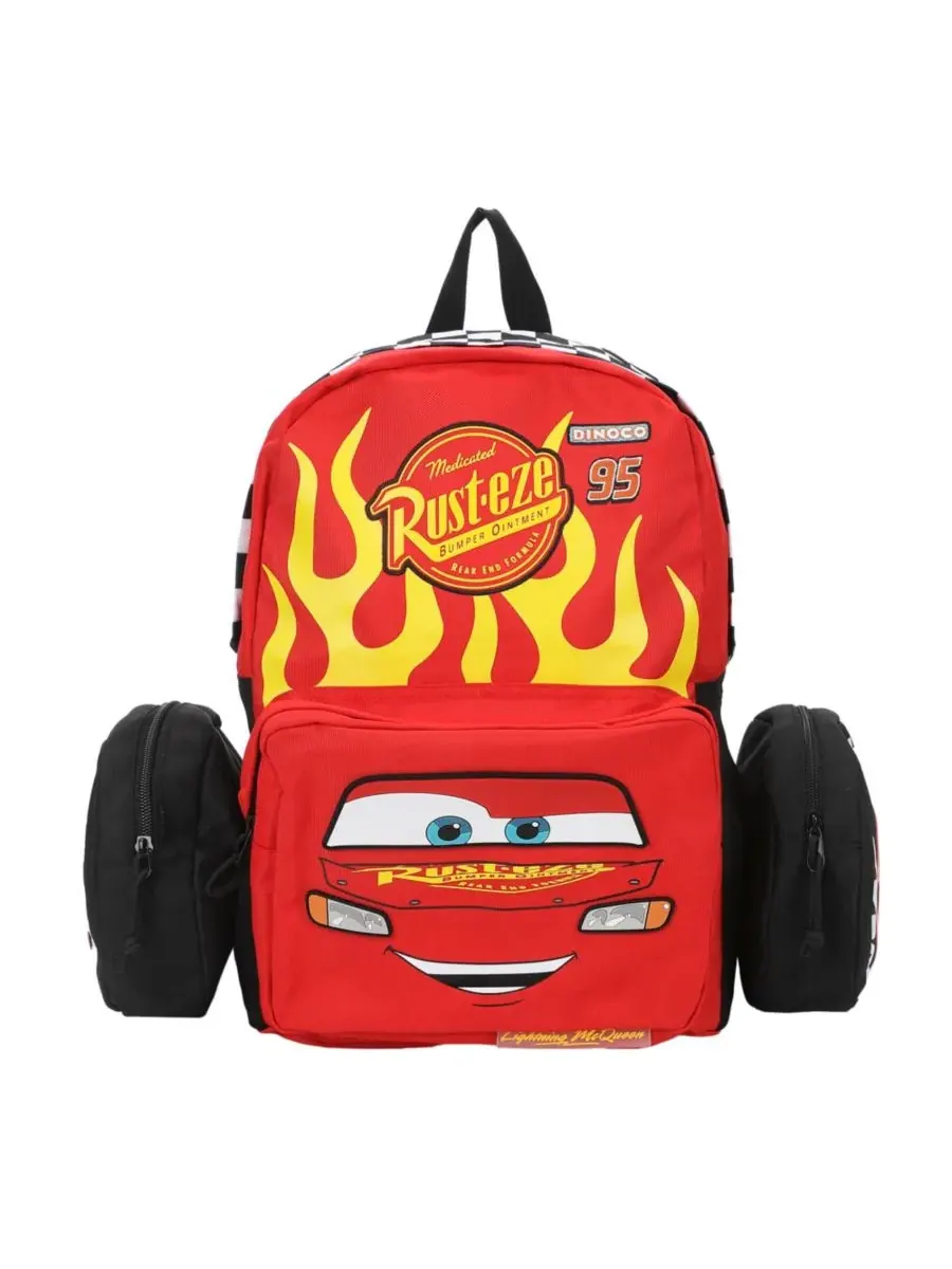 Cars Рюкзак Lightning McQueen Rusteze Bumper Ointment, красный, 16,5 дюймов — желтый