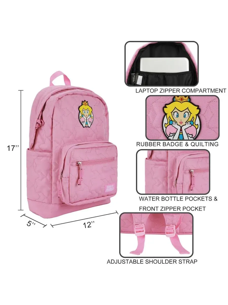 Рюкзак с принтом Princess Peach, 17 дюймов SUPER MARIO — изображение 3 из 7, розовый