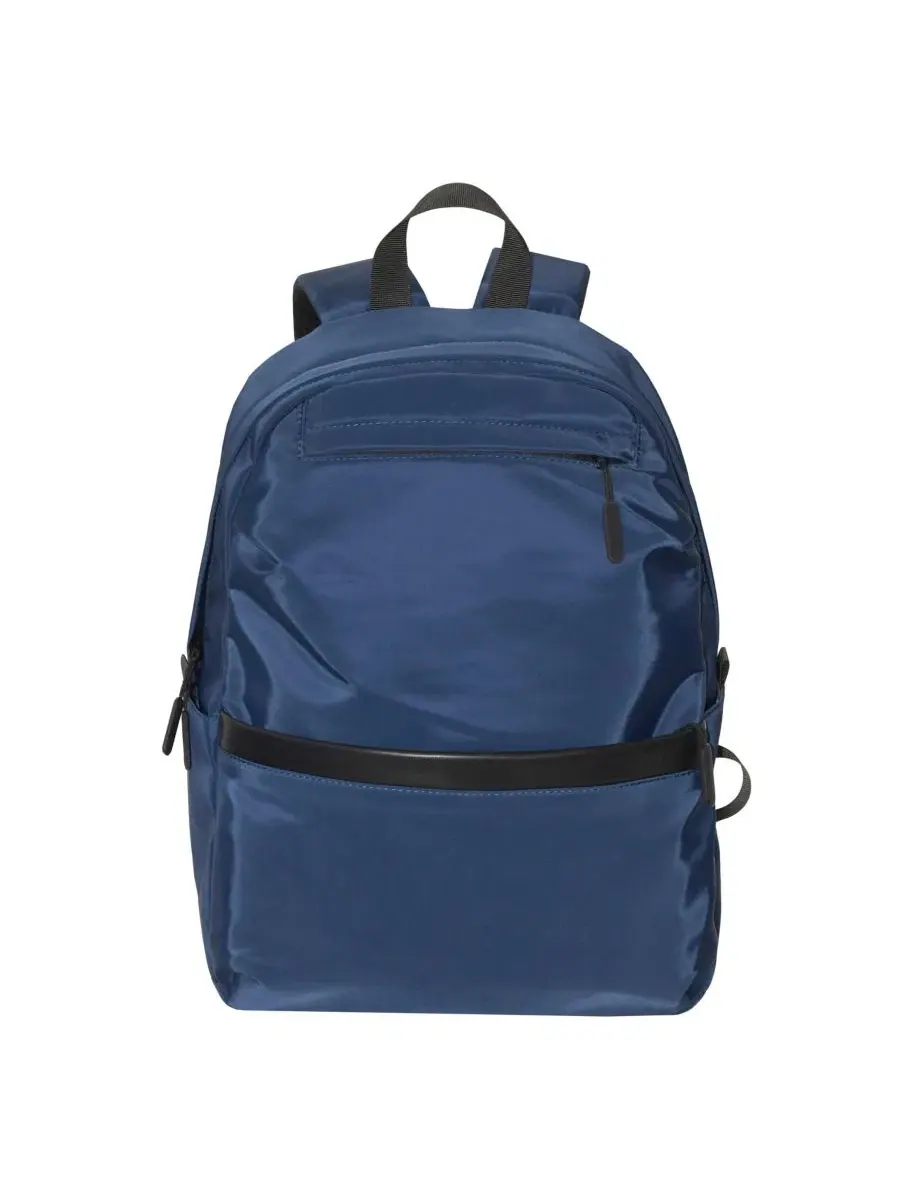 Рюкзак с отделением для ноутбука Mixed Material Double Front Zip Pocket Club Rochelier — синий