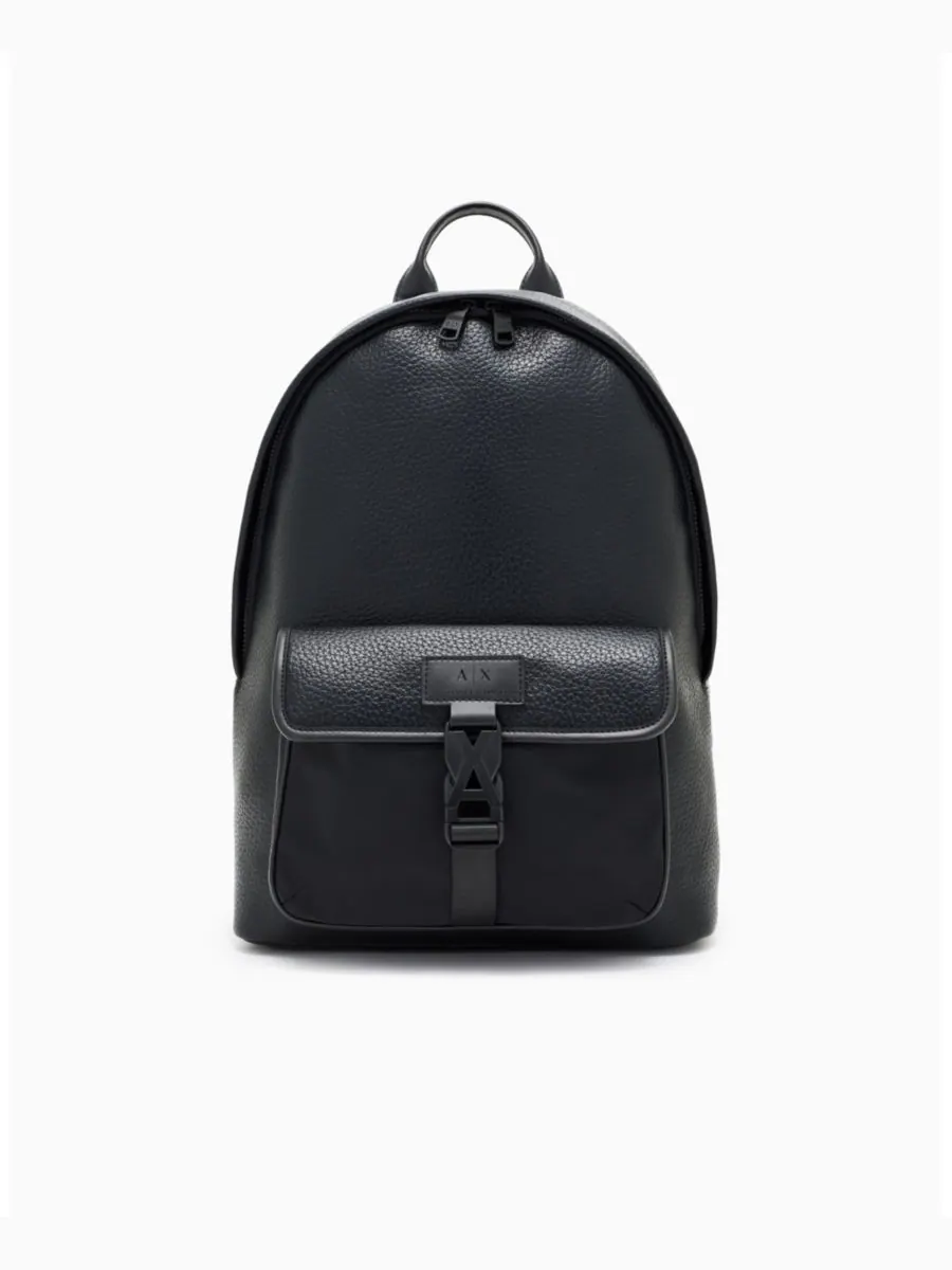 Мужской рюкзак из зернистой искусственной кожи с пряжкой A|X Armani Exchange