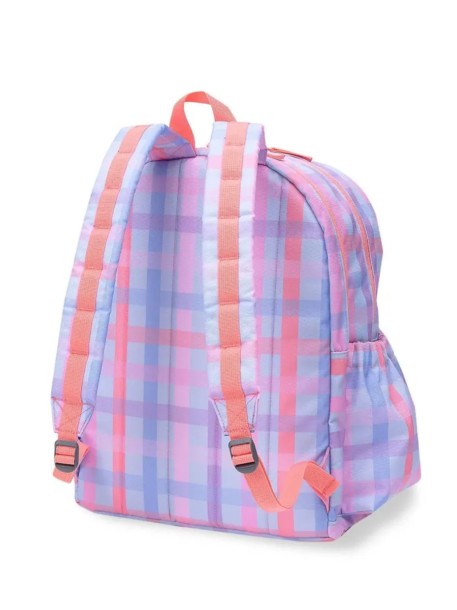 Детский рюкзак с принтом, Techpack Medium Lands' End — изображение 2 из 4, розовый