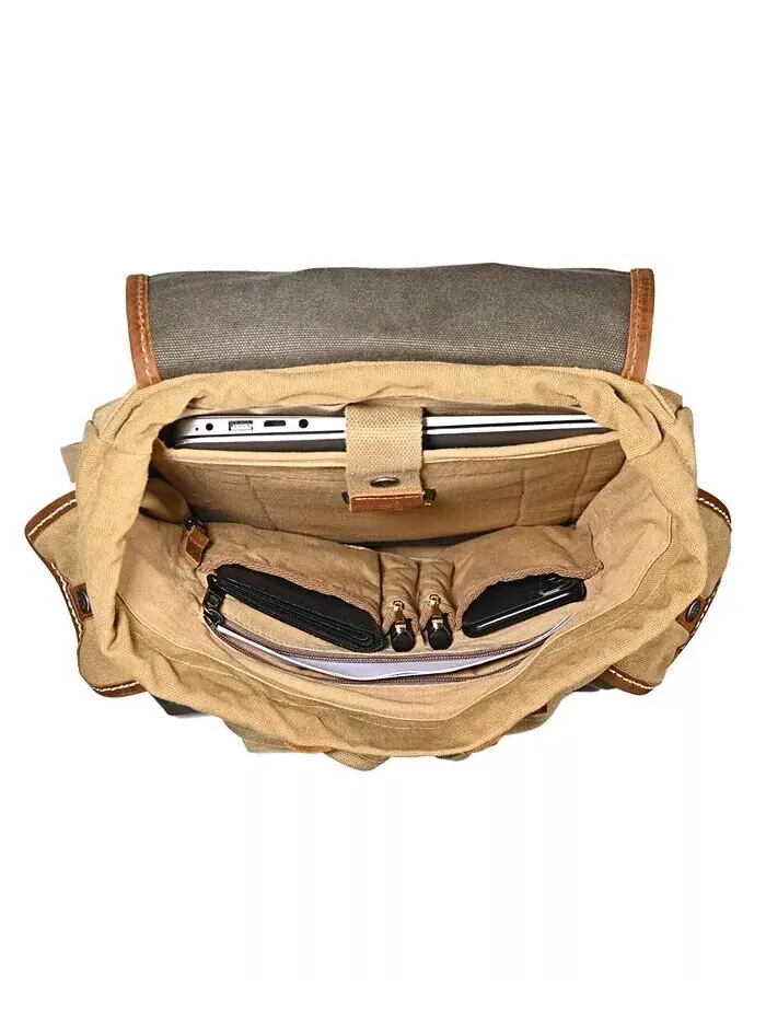 Рюкзак Mountain Wood Canvas TSD BRAND — изображение 3 из 11, оливковый
