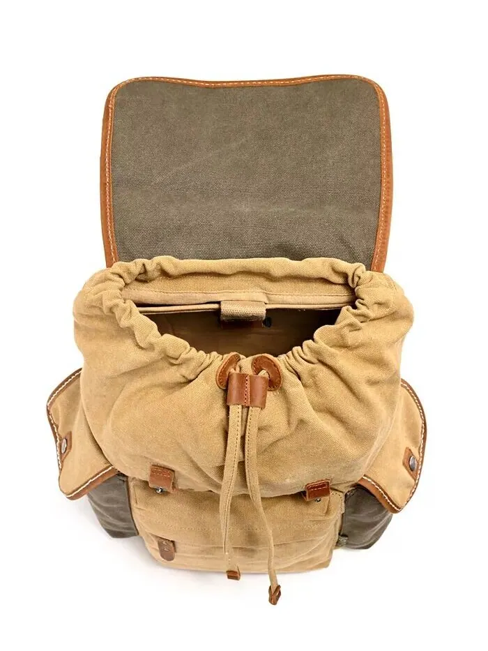 Рюкзак Mountain Wood Canvas TSD BRAND — изображение 4 из 11, оливковый