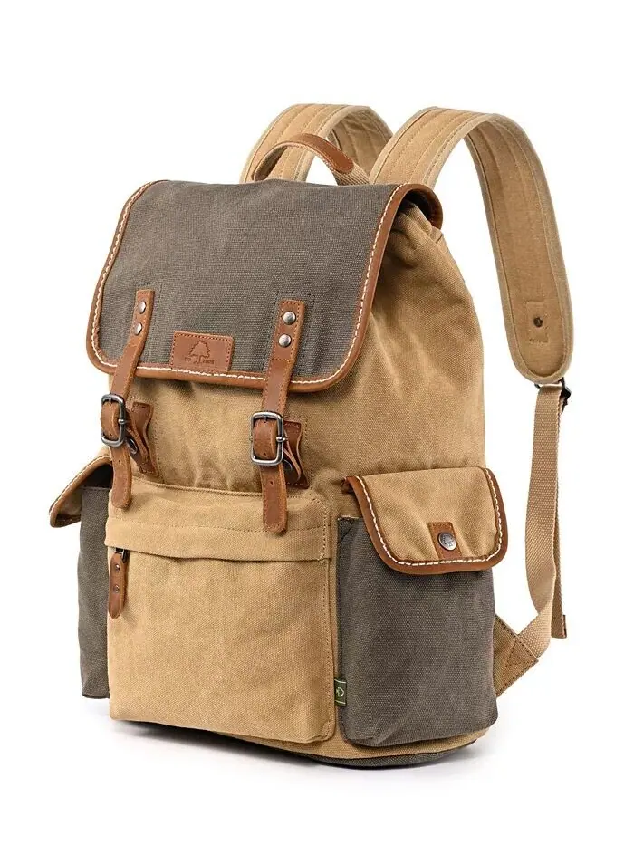 Рюкзак Mountain Wood Canvas TSD BRAND — изображение 7 из 11, оливковый