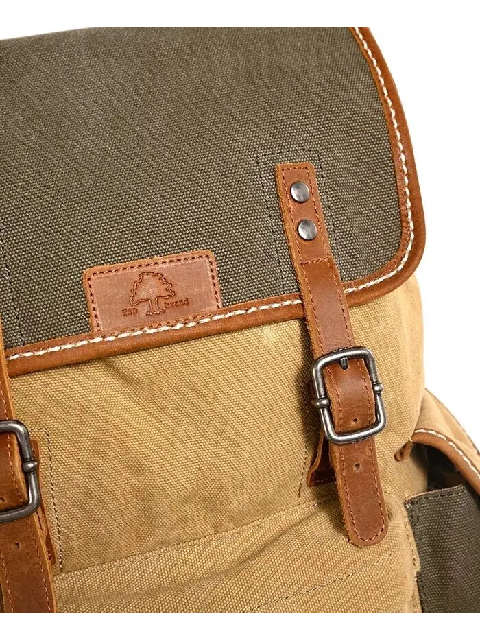 Рюкзак Mountain Wood Canvas TSD BRAND — изображение 10 из 11, оливковый