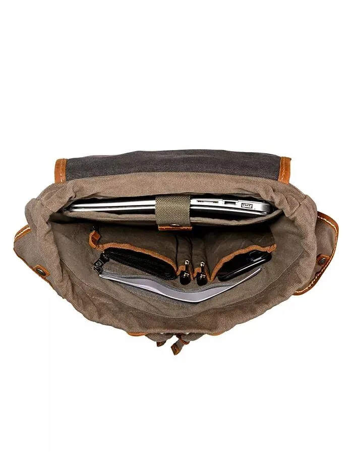 Рюкзак Mountain Wood Canvas TSD BRAND — изображение 3 из 11, серый