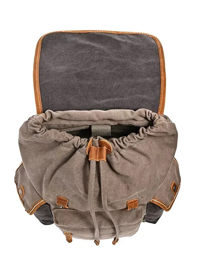 Рюкзак Mountain Wood Canvas TSD BRAND — изображение 4 из 11, серый