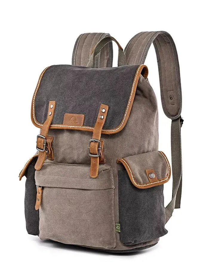 Рюкзак Mountain Wood Canvas TSD BRAND — изображение 7 из 11, серый