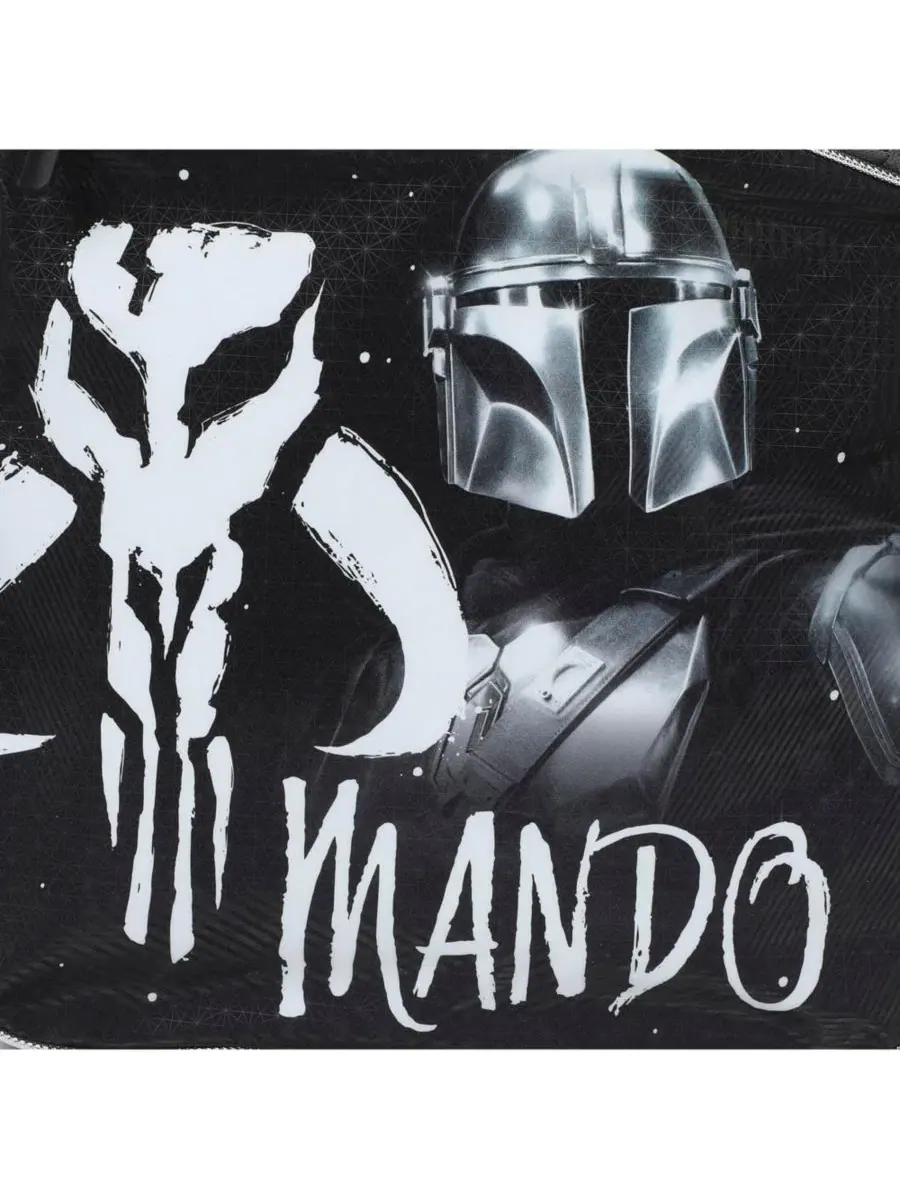 Рюкзак с ланч-боксом и аксессуарами The Mandalorian 5-Piece 16" — изображение 5 из 7, черный белый серый
