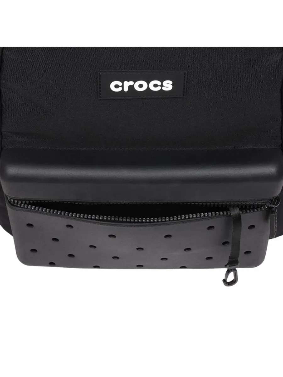 Рюкзак легкий с формованным передним карманом, модель Lightweight Backpack Crocs — изображение 6 из 10, черный