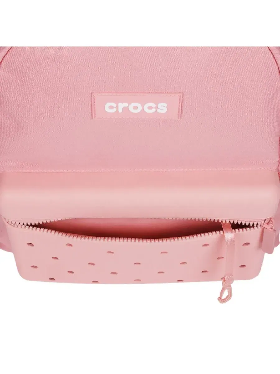 Рюкзак с молдингом и передним карманом Crocs — изображение 6 из 10, розовый