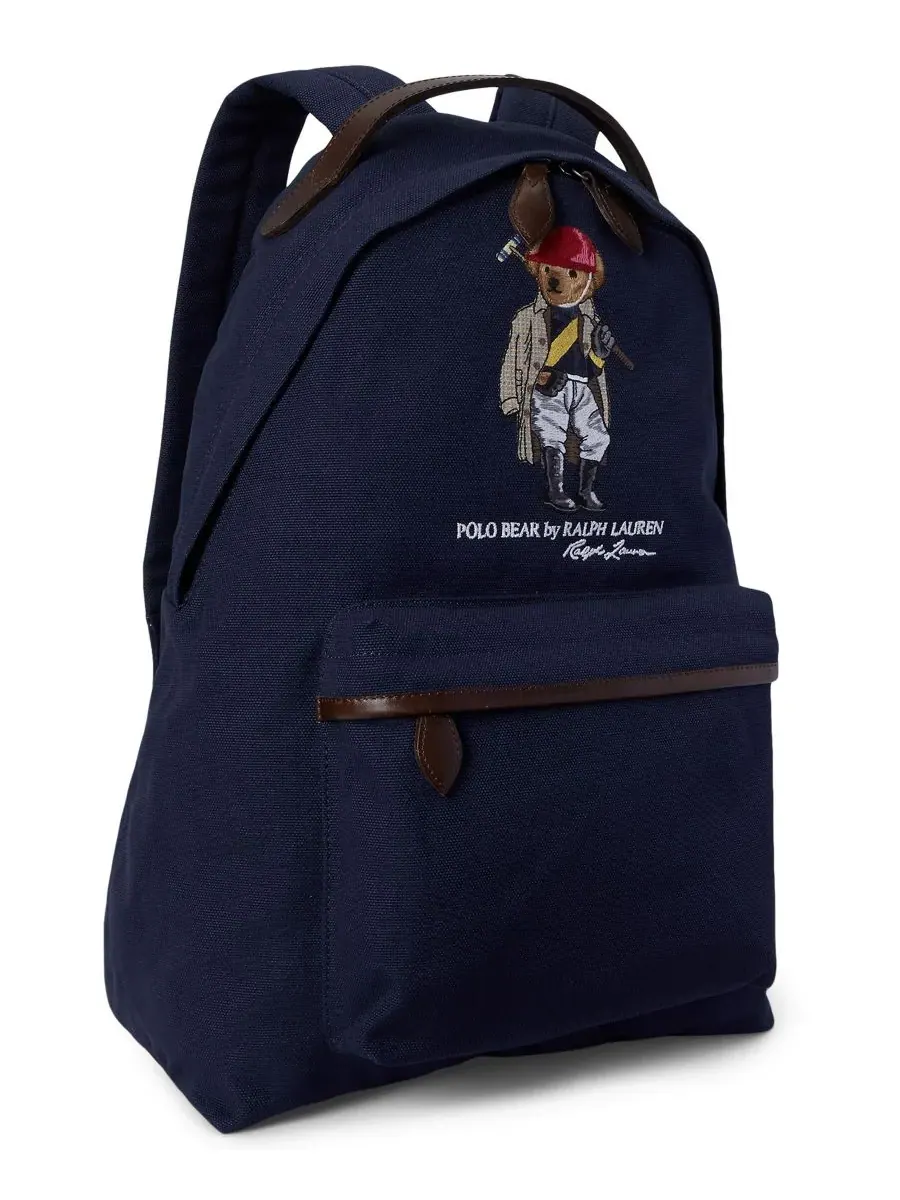 Рюкзак мужской Polo Ralph Lauren Bear натуральная кожа — изображение 2 из 6, темно-синий