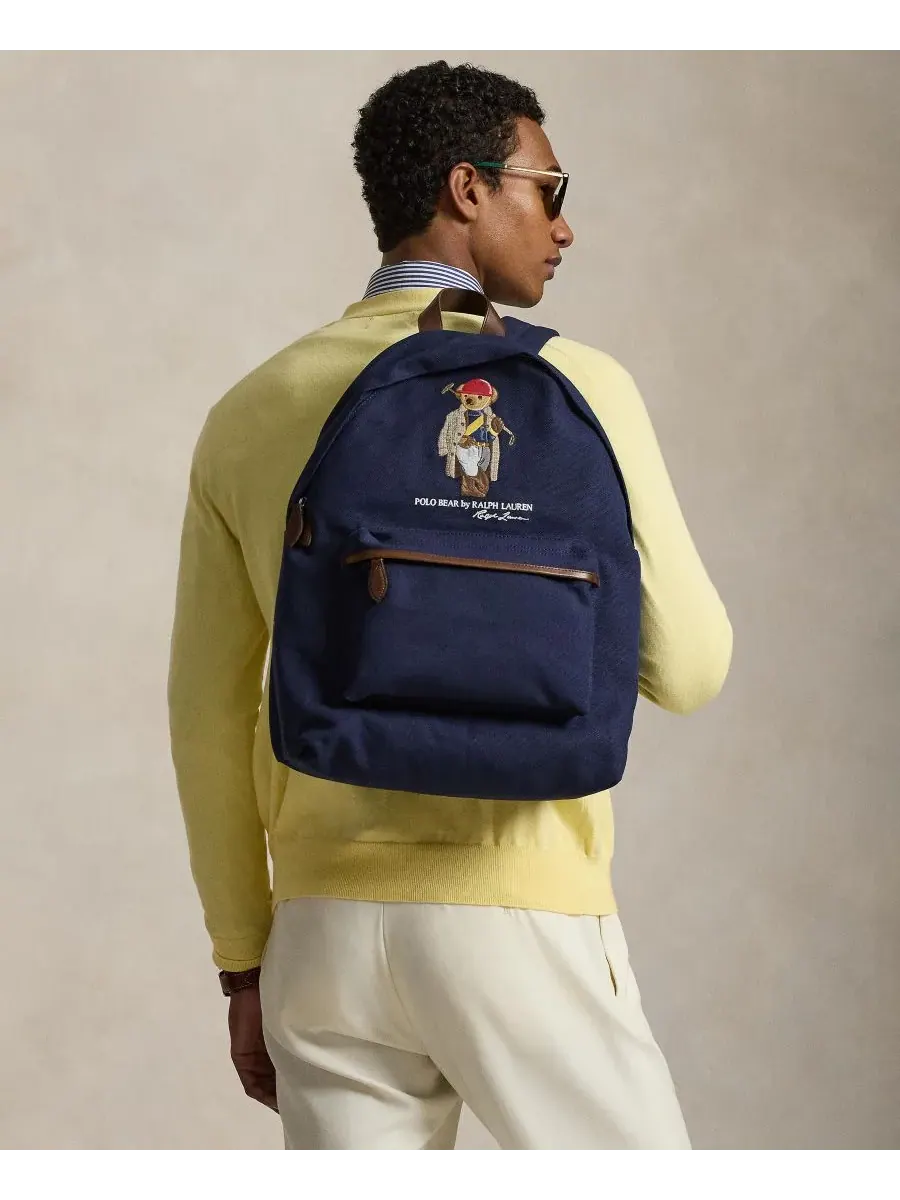 Рюкзак мужской Polo Ralph Lauren Bear натуральная кожа — изображение 5 из 6, темно-синий