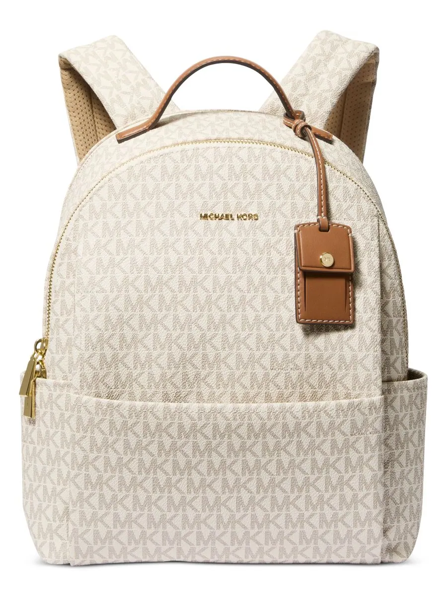 Рюкзак женская искусственная кожа Michael Kors Sable Signature Logo — изображение 1 из 3, ваниль/орех
