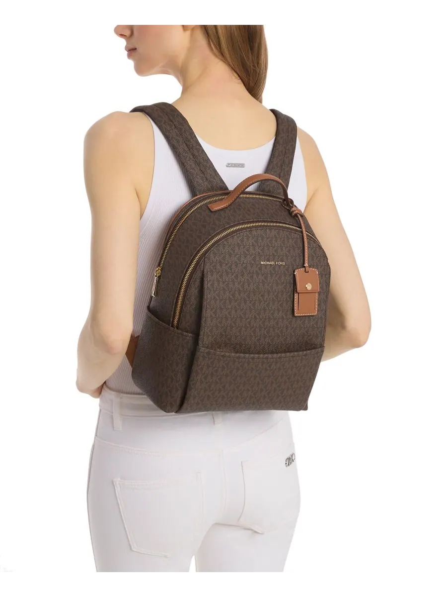 Рюкзак женская искусственная кожа Michael Kors Sable Signature Logo — изображение 2 из 3, коричневый