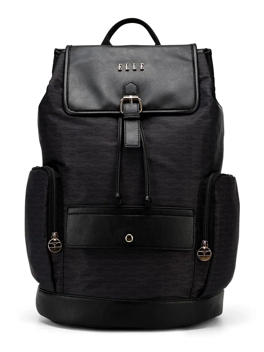Рюкзак 24.8 л с монограммой Eleganza 17" ELLE — черный