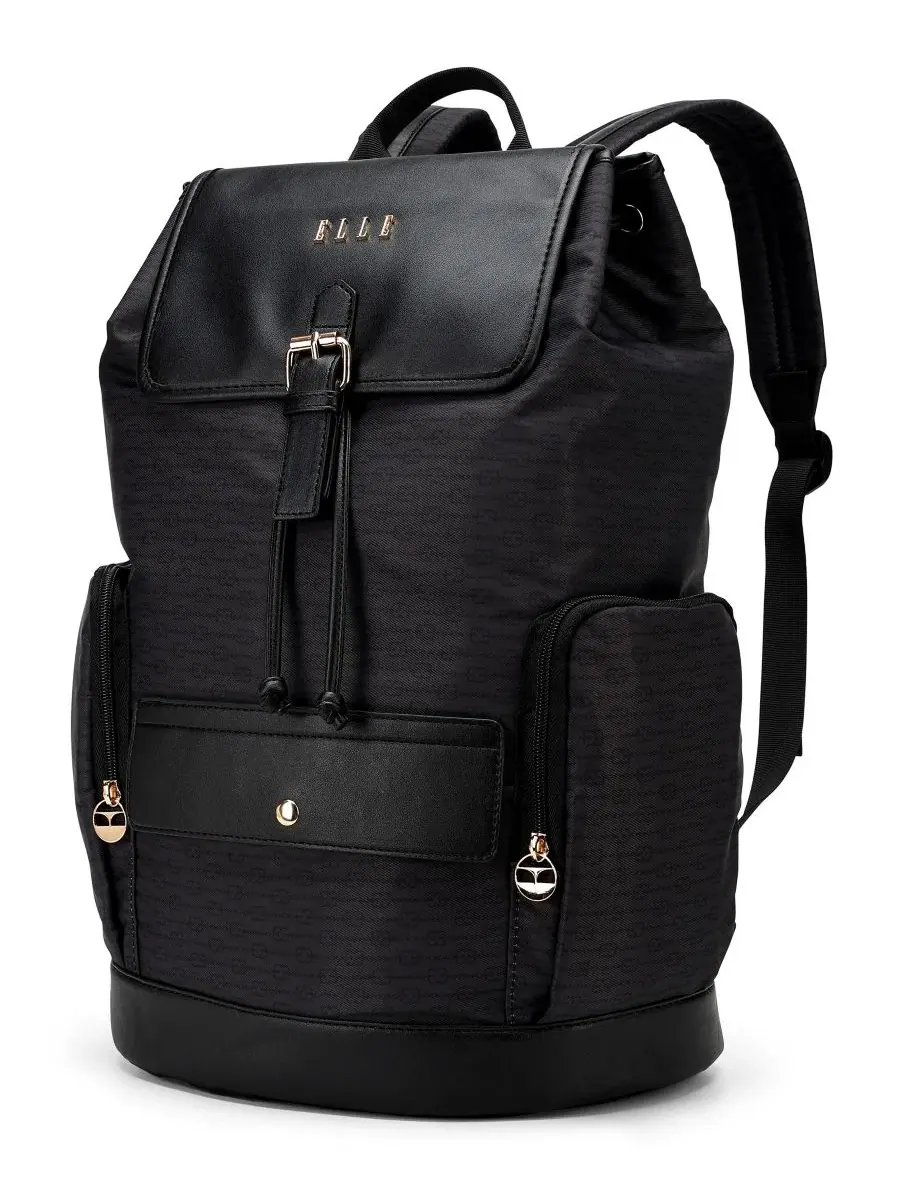Рюкзак 24.8 л с монограммой Eleganza 17" ELLE — изображение 7 из 7, черный