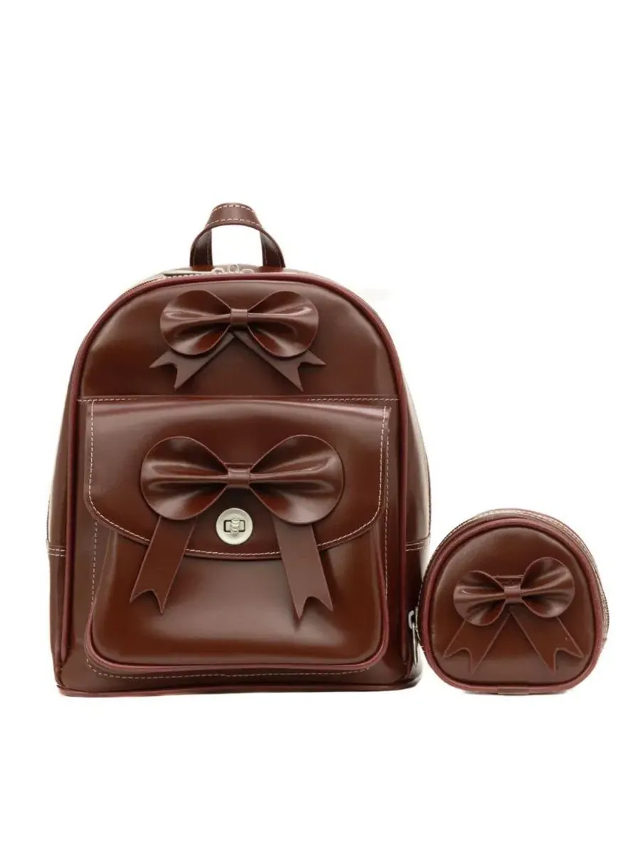 Рюкзак мини с бантом Acadia Leather Mini Bow Backpack McKlein