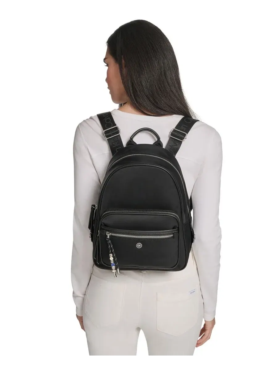 Рюкзак Calvin Klein Caius Zipper Backpack — изображение 4 из 5, черный/серебристый