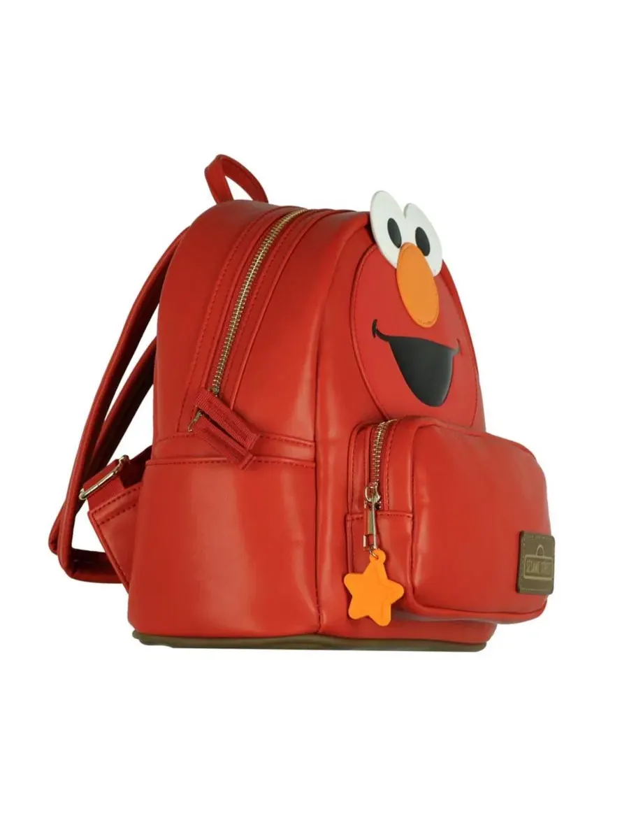 Рюкзак-мини с персонажем, 28 см, с принтом, Elmo 11 Inch Mini Backpack Sesame Street — изображение 2 из 3, красный