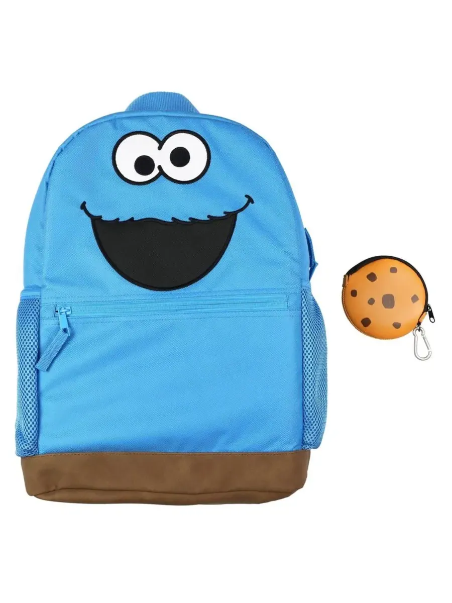 Рюкзак с принтом Cookie Monster 16 дюймов Sesame Street