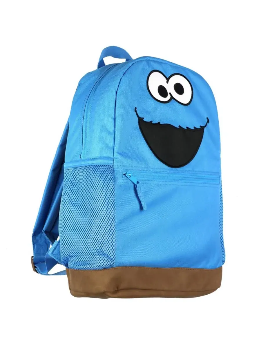 Рюкзак с принтом Cookie Monster 16 дюймов Sesame Street — изображение 2 из 3, синий