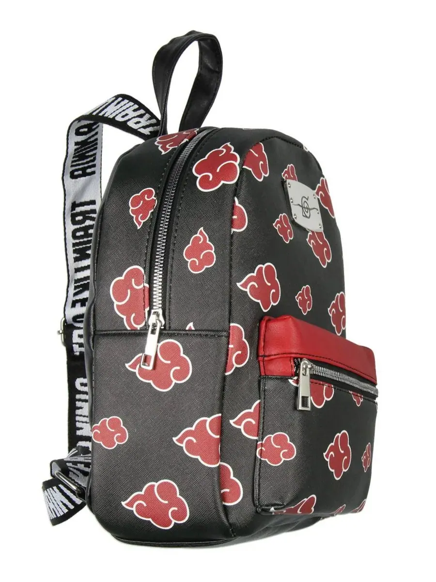 Мини-рюкзак Akatsuki Sasuke из искусственной сафьяновой кожи, 11 дюймов Naruto — изображение 3 из 3, мульти