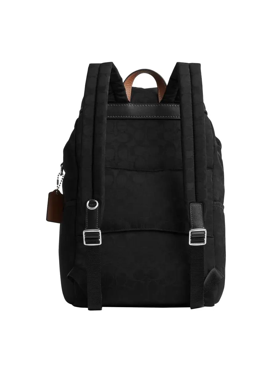 Рюкзак мужской Coach Logan Signature натуральная кожа — изображение 2 из 6, черный