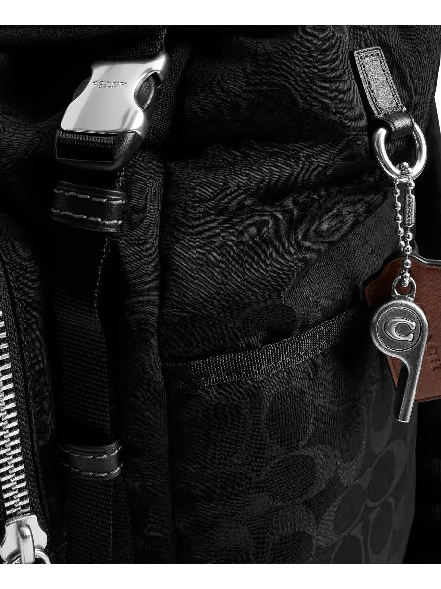 Рюкзак мужской Coach Logan Signature натуральная кожа — изображение 4 из 6, черный