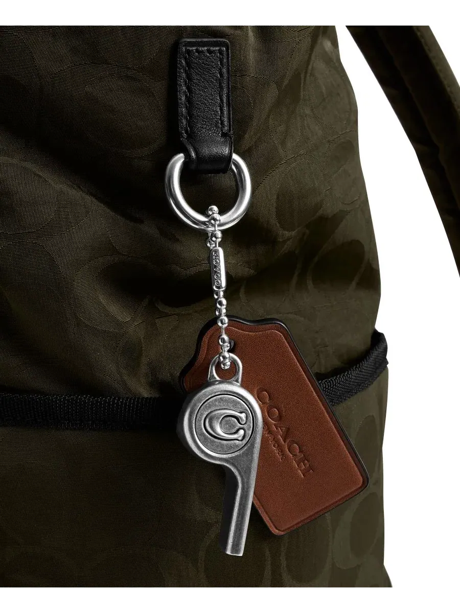 Рюкзак мужской Coach Logan Signature натуральная кожа — изображение 4 из 6, зеленый