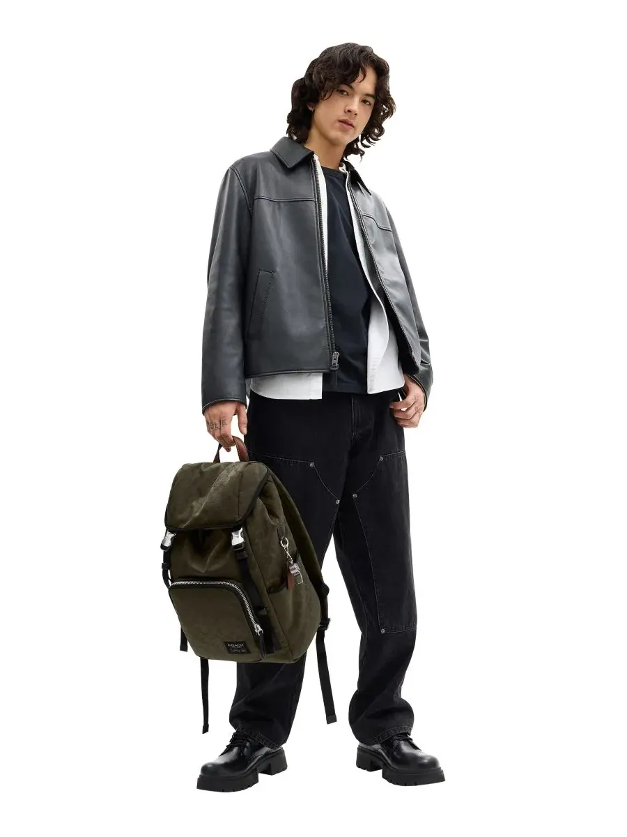 Рюкзак мужской Coach Logan Signature натуральная кожа — изображение 6 из 6, зеленый