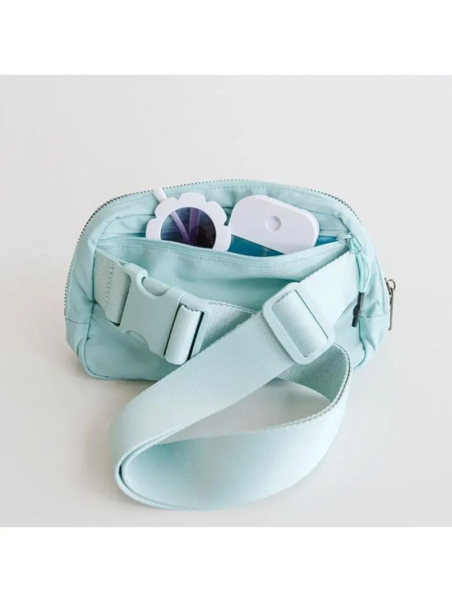 Поясная сумка с цветочным бантом Sky Floral Bow Patch Belt Bag Sweet Wink — изображение 5 из 7, синий