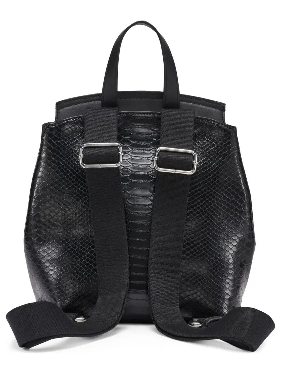 Рюкзак женский Calvin Klein Arabella Snake искусственная кожа — изображение 2 из 7, черный/серебристый