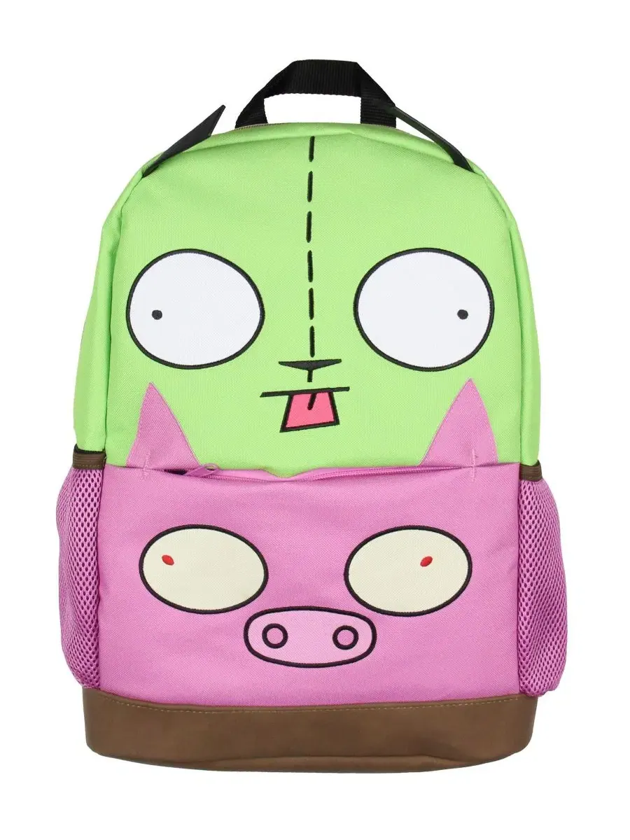 Рюкзак с принтом Gir and Pig Invader Zim — изображение 3 из 3, зеленый