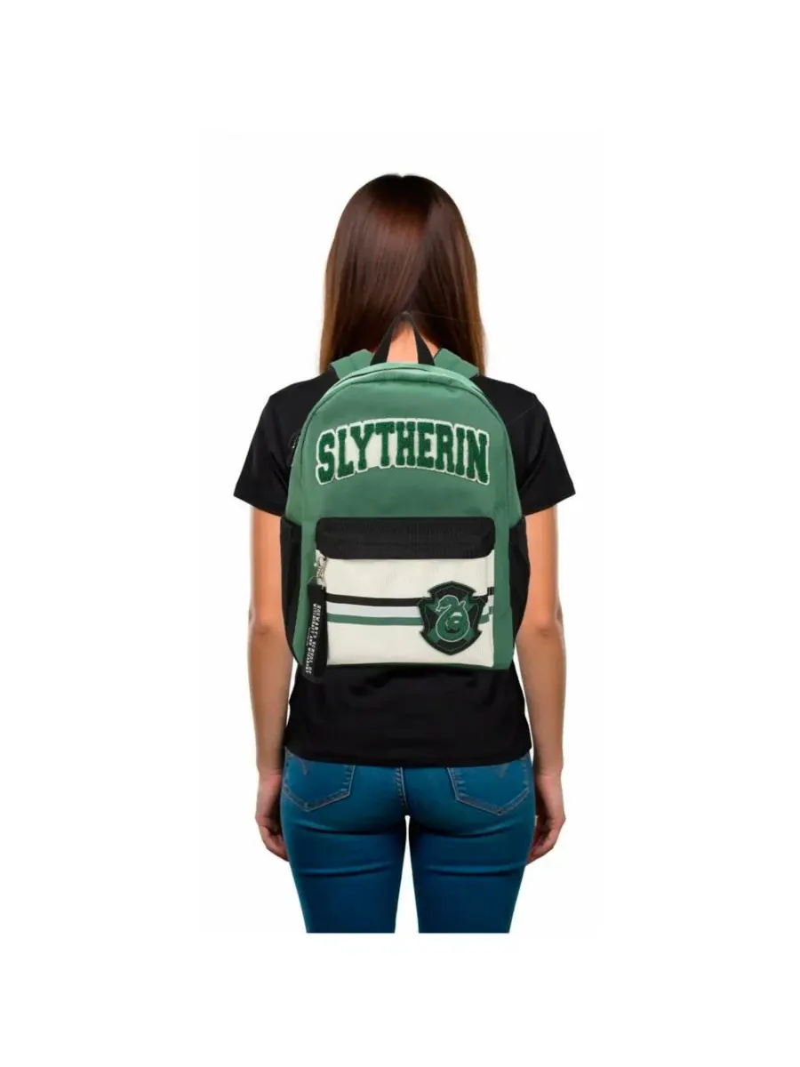Рюкзак с принтом Slytherin Crest Harry Potter — изображение 8 из 11, зеленый черный