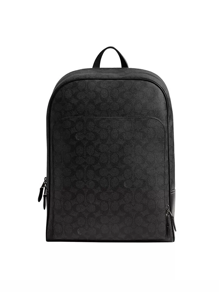 Рюкзак мужской Coach Gotham In Signature натуральная кожа — изображение 1 из 6, темно-серый