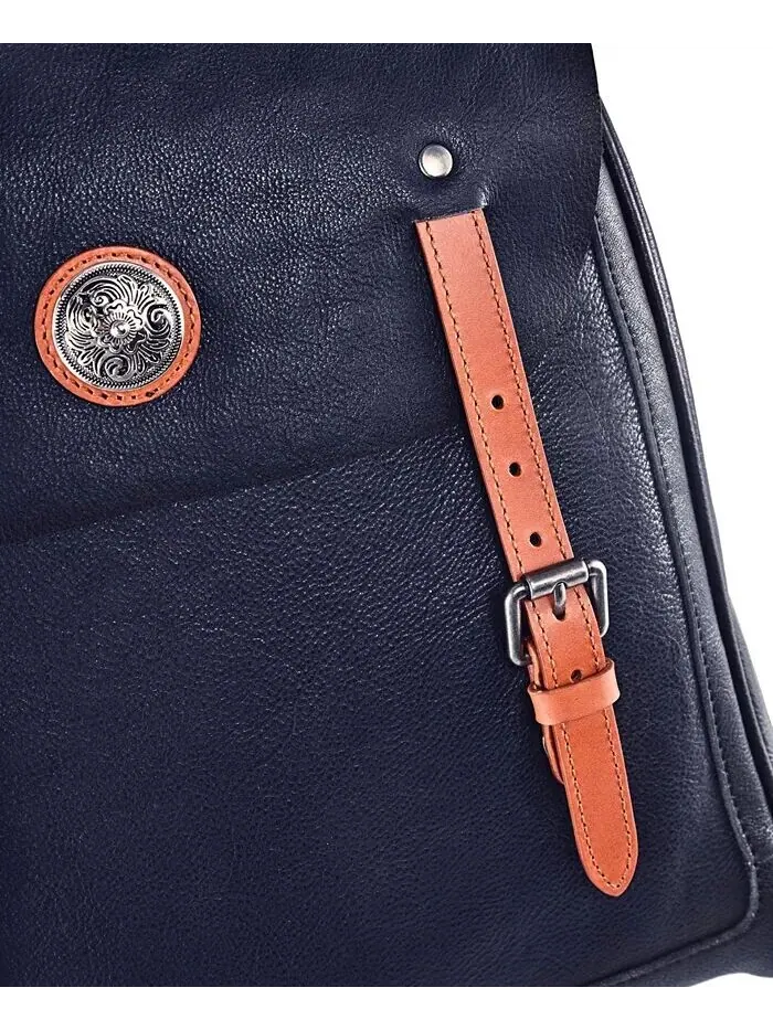 Рюкзак женский Old Trend Lawnwood натуральная кожа — изображение 10 из 11, темно-синий