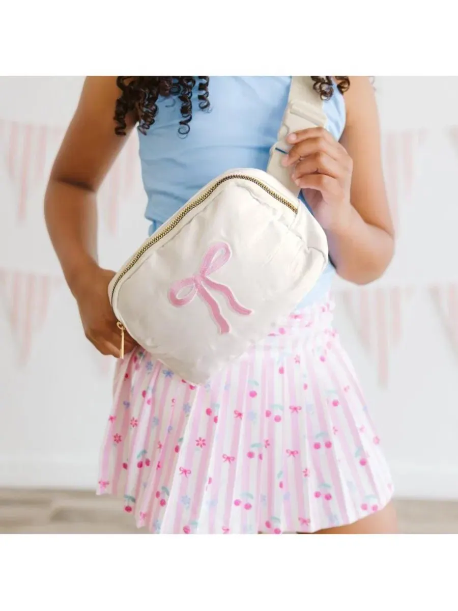 Поясная сумка с бантом Coquette Bow Patch Belt Bag Sweet Wink — изображение 3 из 8, белый