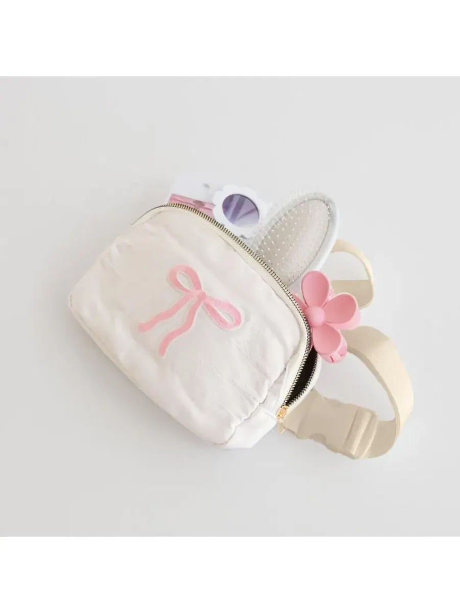 Поясная сумка с бантом Coquette Bow Patch Belt Bag Sweet Wink — изображение 4 из 8, белый