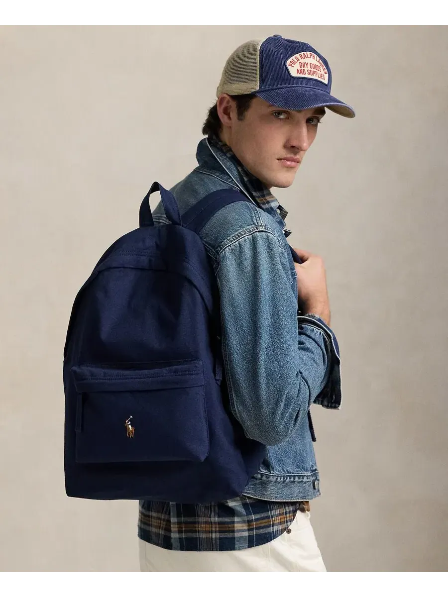 Рюкзак мужской Polo Ralph Lauren хлопок — изображение 5 из 5, темно-синий
